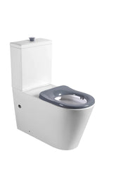 Raised Height Accessible Disabled Back To Wall Rimless Toilet Suite with Soft Close Seat - White (4 Star)
